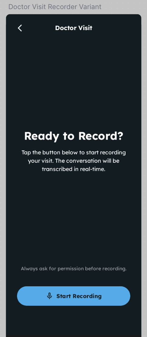 KaraWell doctor visit recording setup